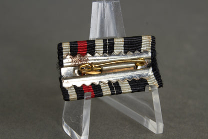 2-Place Ribbon Bar. With Miniatures. Original.