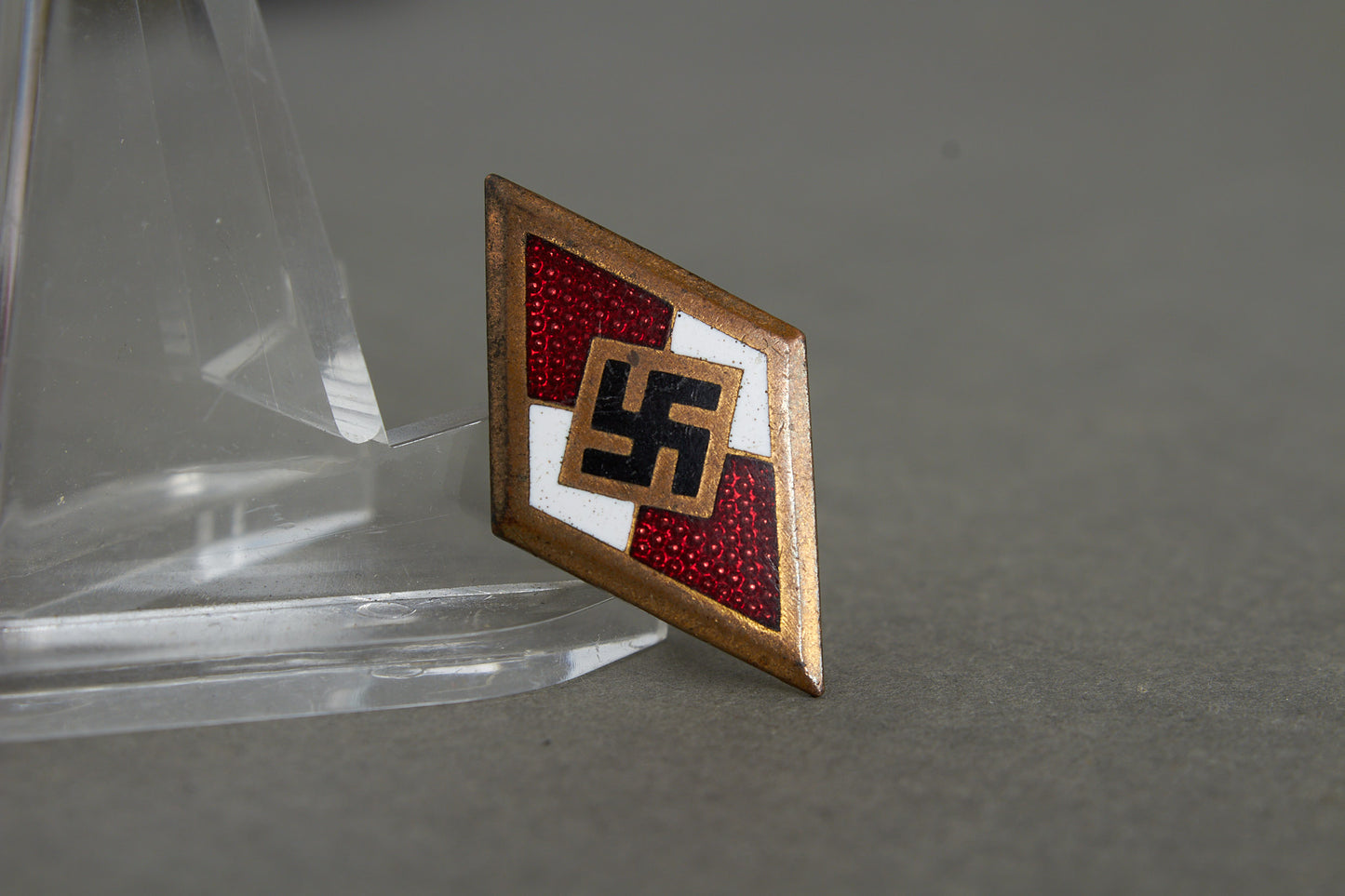 Golden Hitler Youth Honor Badge "Goldene Hitler Jugend Abzeichen". With Member number. Original.