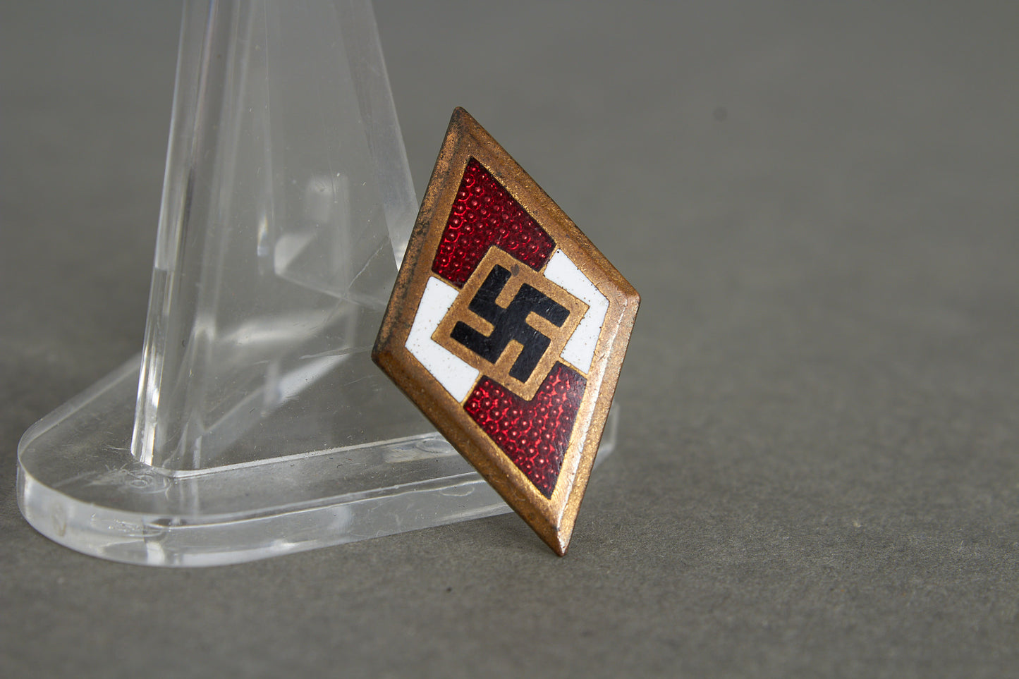 Golden Hitler Youth Honor Badge "Goldene Hitler Jugend Abzeichen". With Member number. Original.