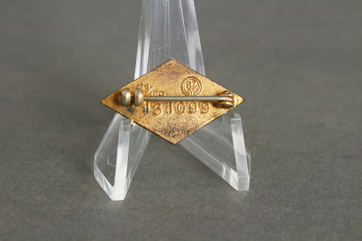 Golden Hitler Youth Honor Badge "Goldene Hitler Jugend Abzeichen". With Member number. Original.