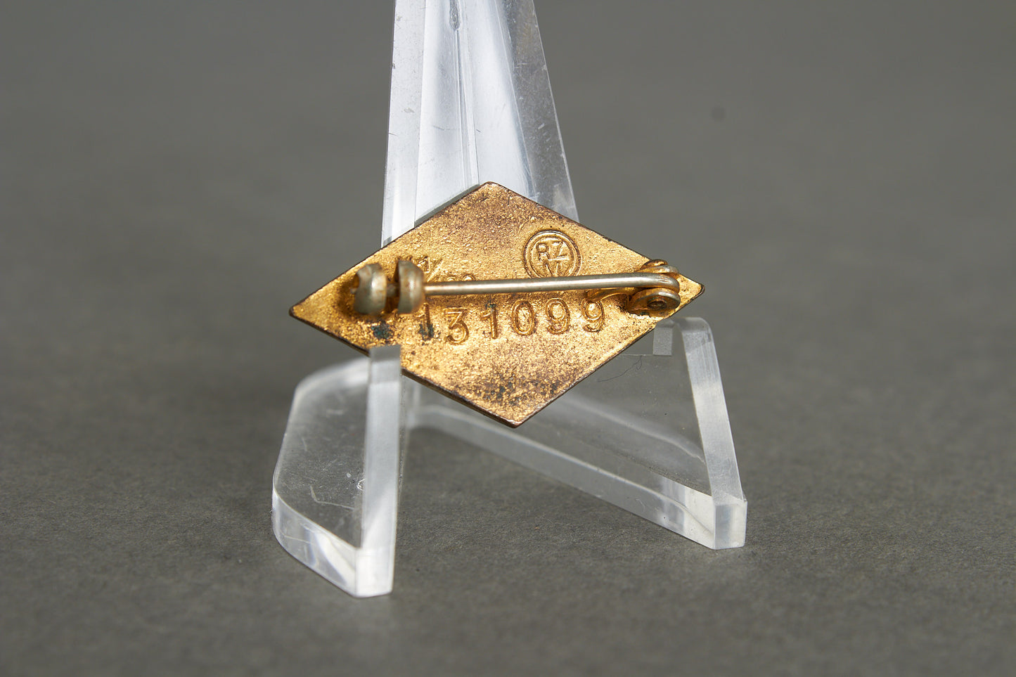 Golden Hitler Youth Honor Badge "Goldene Hitler Jugend Abzeichen". With Member number. Original.