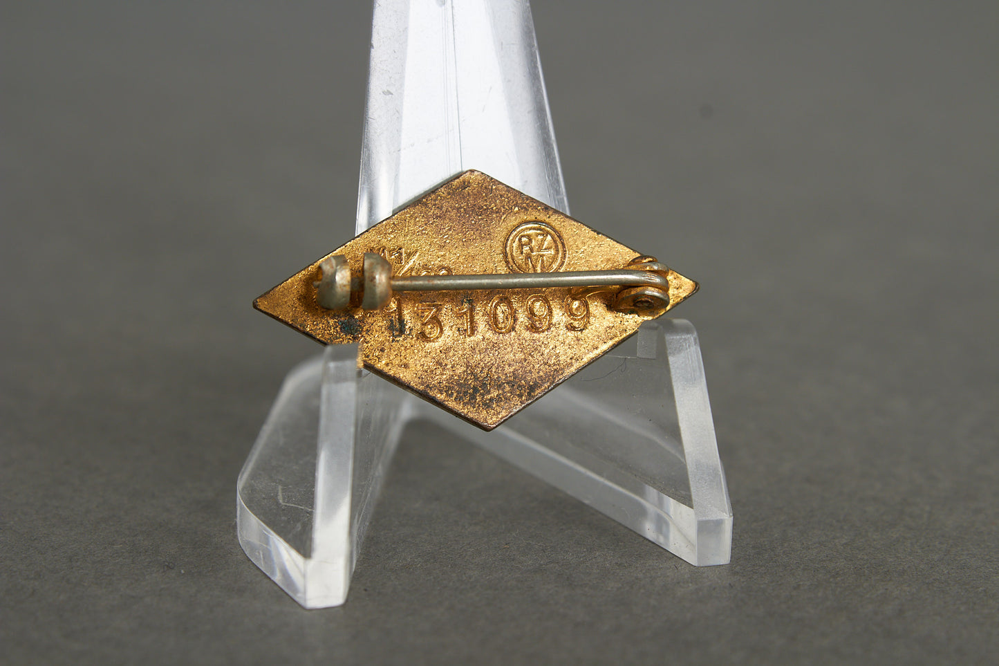 Golden Hitler Youth Honor Badge "Goldene Hitler Jugend Abzeichen". With Member number. Original.