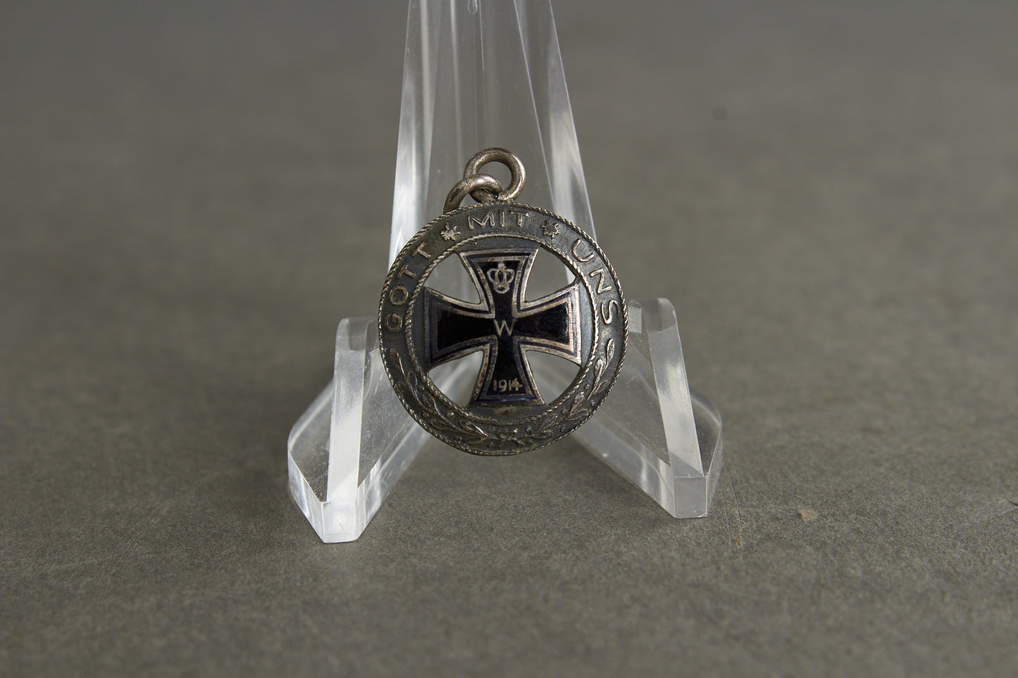 Widow Iron Cross Necklace Pendant. 800-Silver. Original.