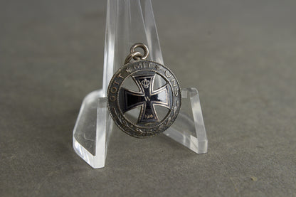 Widow Iron Cross Necklace Pendant. 800-Silver. Original.