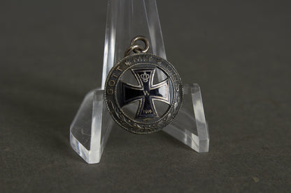 Widow Iron Cross Necklace Pendant. 800-Silver. Original.