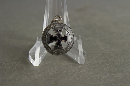 Widow Iron Cross Necklace Pendant. 800-Silver. Original.