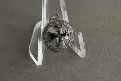Widow Iron Cross Necklace Pendant. 800-Silver. Original.