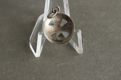 Widow Iron Cross Necklace Pendant. 800-Silver. Original.