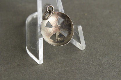 Widow Iron Cross Necklace Pendant. 800-Silver. Original.