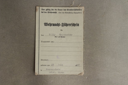 Wehrmacht "Kraftfahrbewährungsabzeichen" Urkunde Grouping. Original.