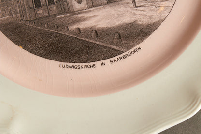 Memorial Porcelain Plate "Zur Erinnerung an die Saarabstimmung 13.01.1935". Original.