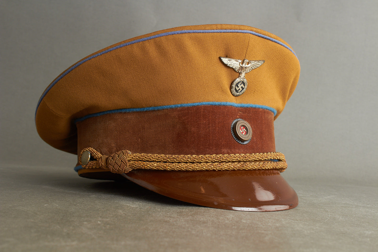 Early NSDAP (1936-1939) "Politische Leiter" Visor Cap. 1. Model Eagle. Rare. Original.