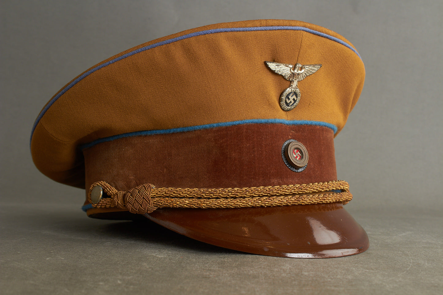 Early NSDAP (1936-1939) "Politische Leiter" Visor Cap. 1. Model Eagle. Rare. Original.