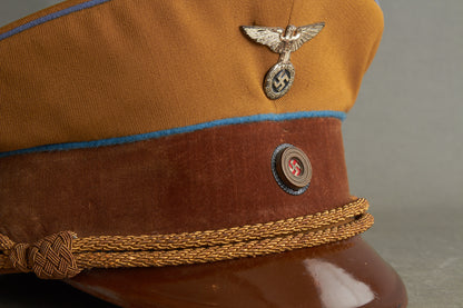 Early NSDAP (1936-1939) "Politische Leiter" Visor Cap. 1. Model Eagle. Rare. Original.