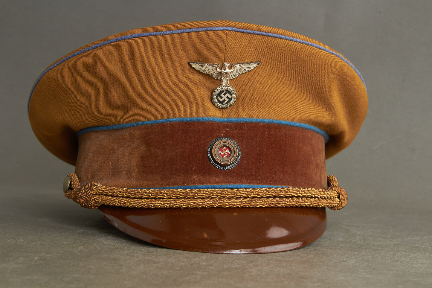 Early NSDAP (1936-1939) "Politische Leiter" Visor Cap. 1. Model Eagle. Rare. Original.