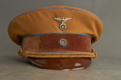 Early NSDAP (1936-1939) "Politische Leiter" Visor Cap. 1. Model Eagle. Rare. Original.