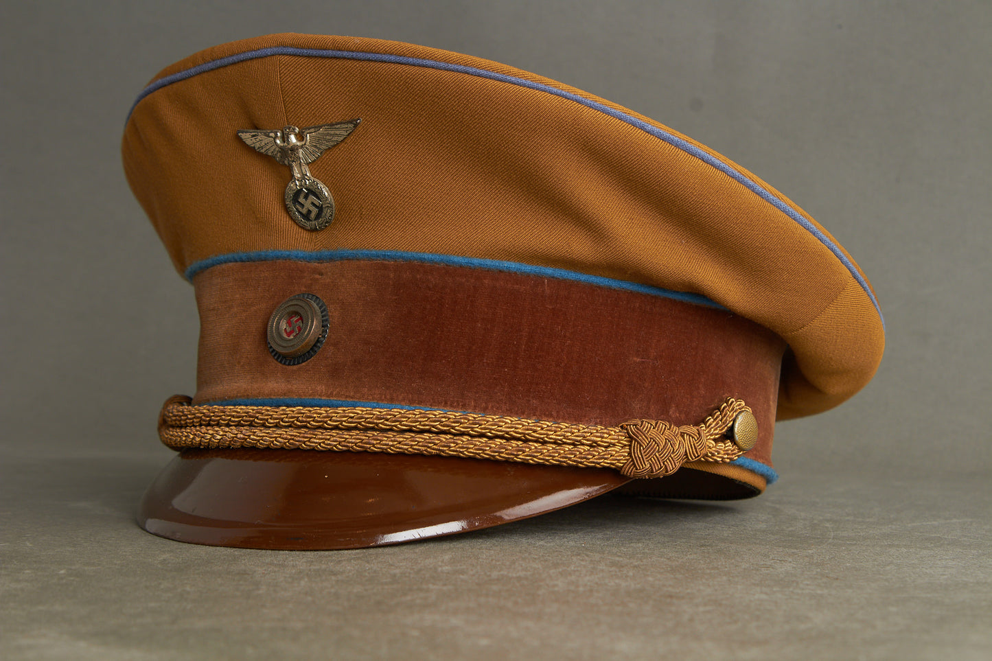 Early NSDAP (1936-1939) "Politische Leiter" Visor Cap. 1. Model Eagle. Rare. Original.