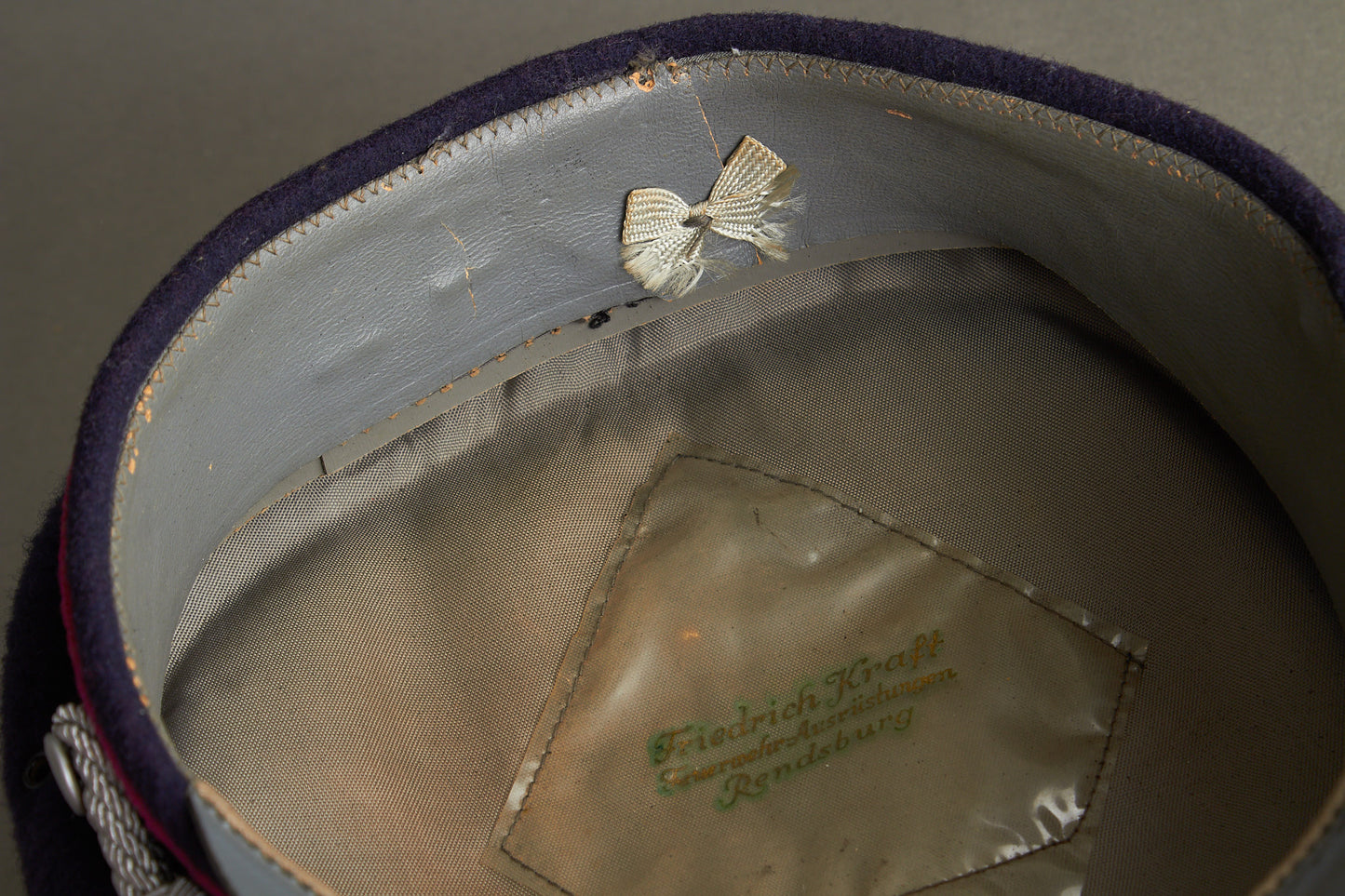 Early Feuerschutzpolizei Officer Visor Cap. Original.