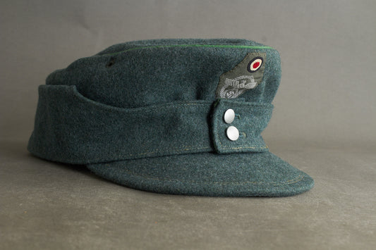 Schutzpolizei "M43 Einheitsfeldmütze" (Mannschaften/Unteroffiziere). Rare. Original.