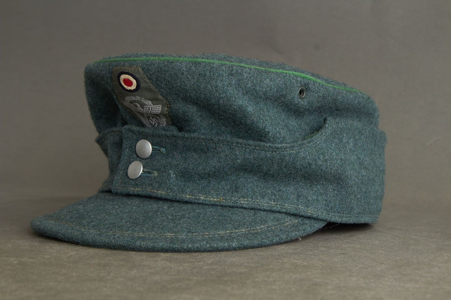 Schutzpolizei "M43 Einheitsfeldmütze" (Mannschaften/Unteroffiziere). Rare. Original.