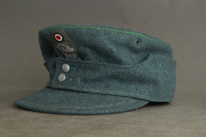 Schutzpolizei "M43 Einheitsfeldmütze" (Mannschaften/Unteroffiziere). Rare. Original.