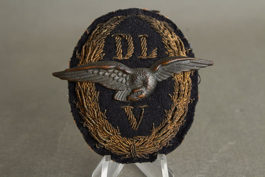 DLV (Deutscher Luftfahrt-Verband) "Mützenabzeichen" Cap Badge. Rare. Original.