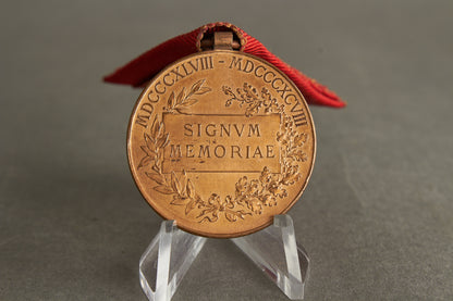 Austrian "Goldene Jubiläums-Erinnerungsmedaille 1898". Original.