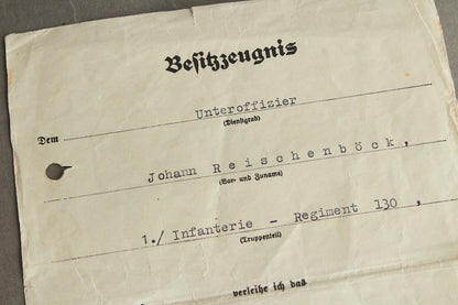 "Infanterie-Sturmabzeichen" in Silver Urkunde. Original.