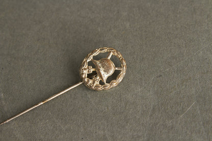 Miniature Wound Badge "Verwundetenabzeichen" in Silver. Original.