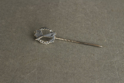 Miniature "Infanterie Sturmabzeichen" in silver. On LDO Paper. Original.