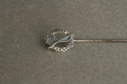 Miniature "Infanterie Sturmabzeichen" in silver. On LDO Paper. Original.