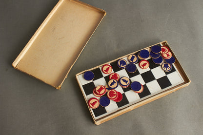 Heer "Schach-Dame und Mühle Kombinationsspiel" Boxed Game. Original.
