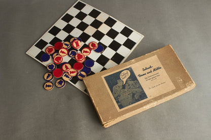 Heer "Schach-Dame und Mühle Kombinationsspiel" Boxed Game. Original.