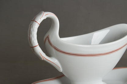 Large Kriegsmarine "Gravy Boat" in white porcelain. Hard to find. Original.