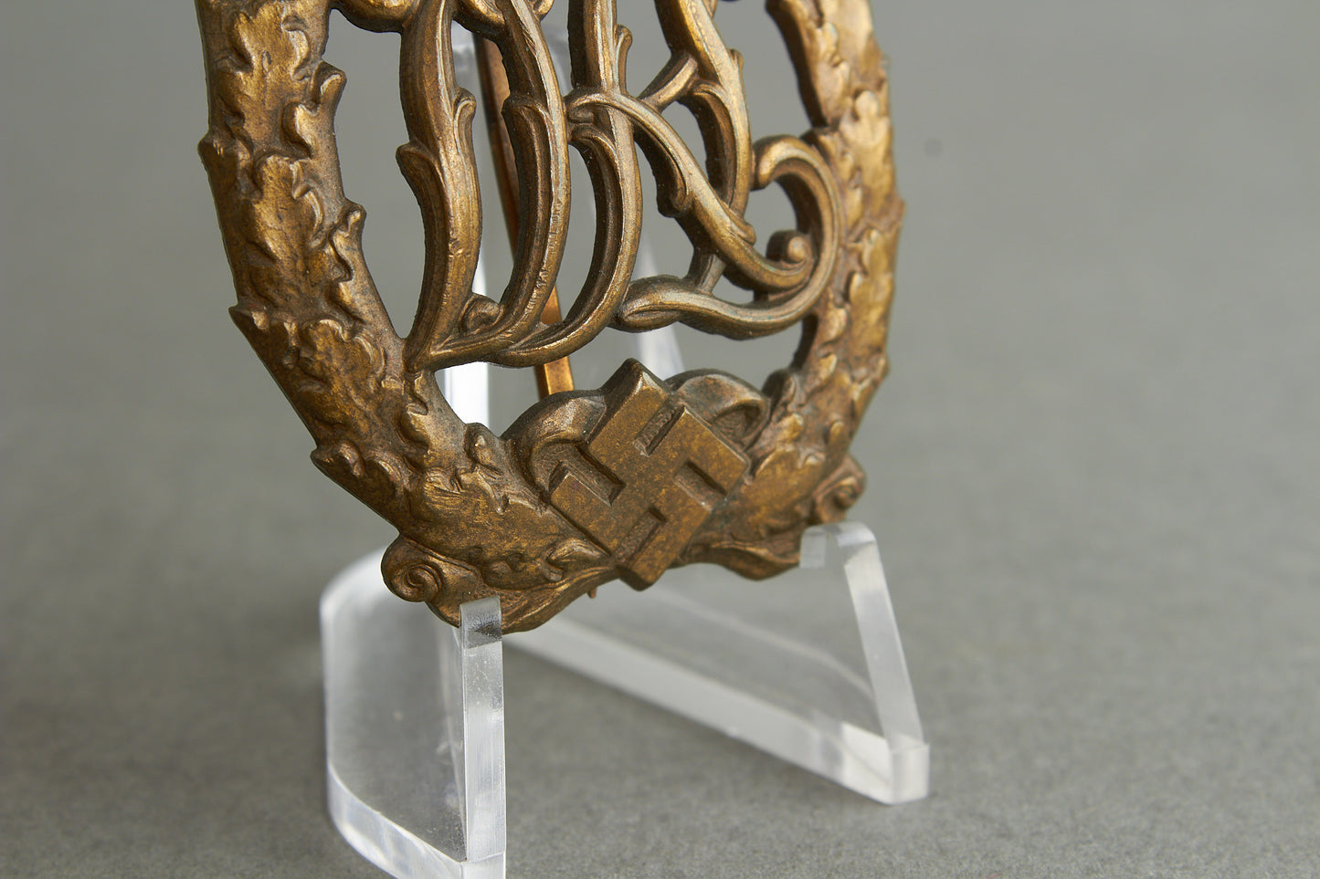 "Reichssportabzeichen DRL" in Bronze. Original.
