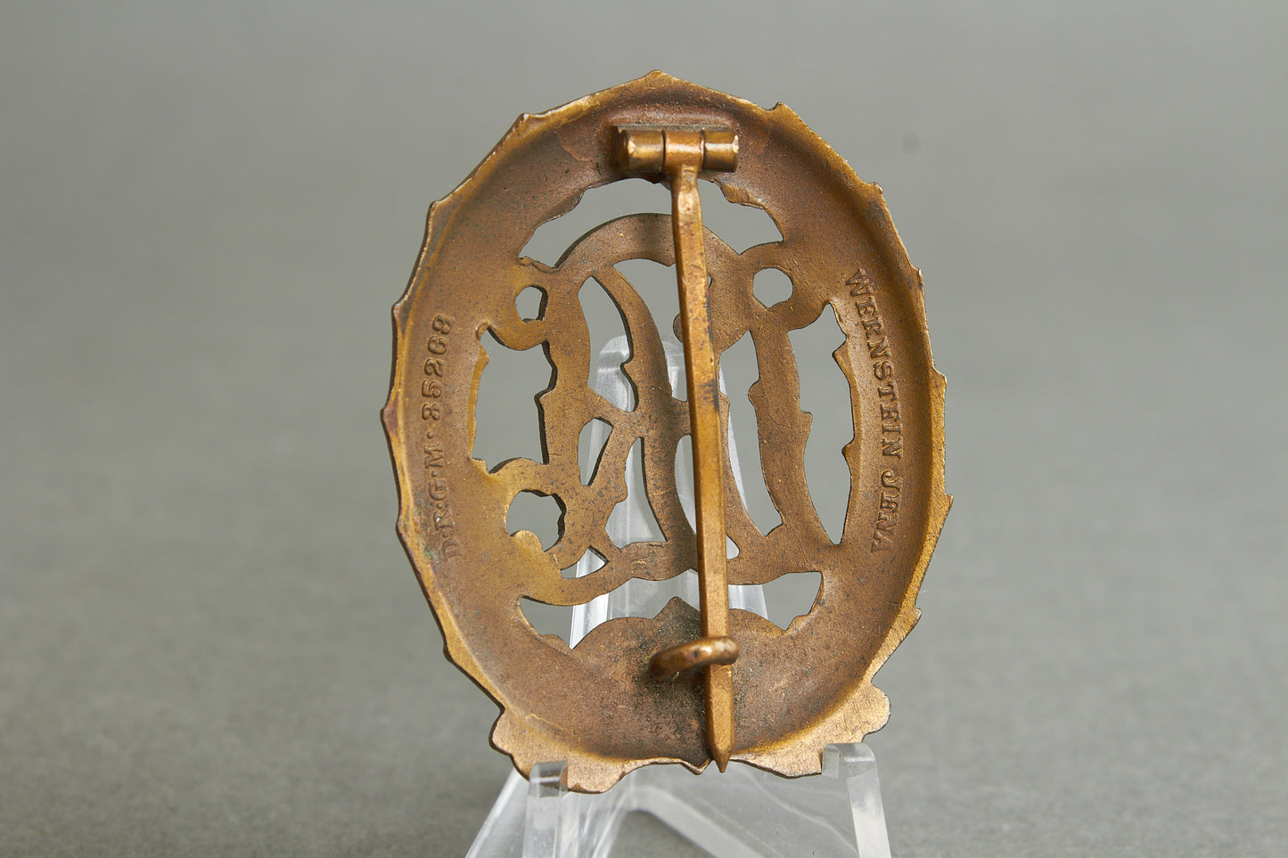 "Reichssportabzeichen DRL" in Bronze. Original.