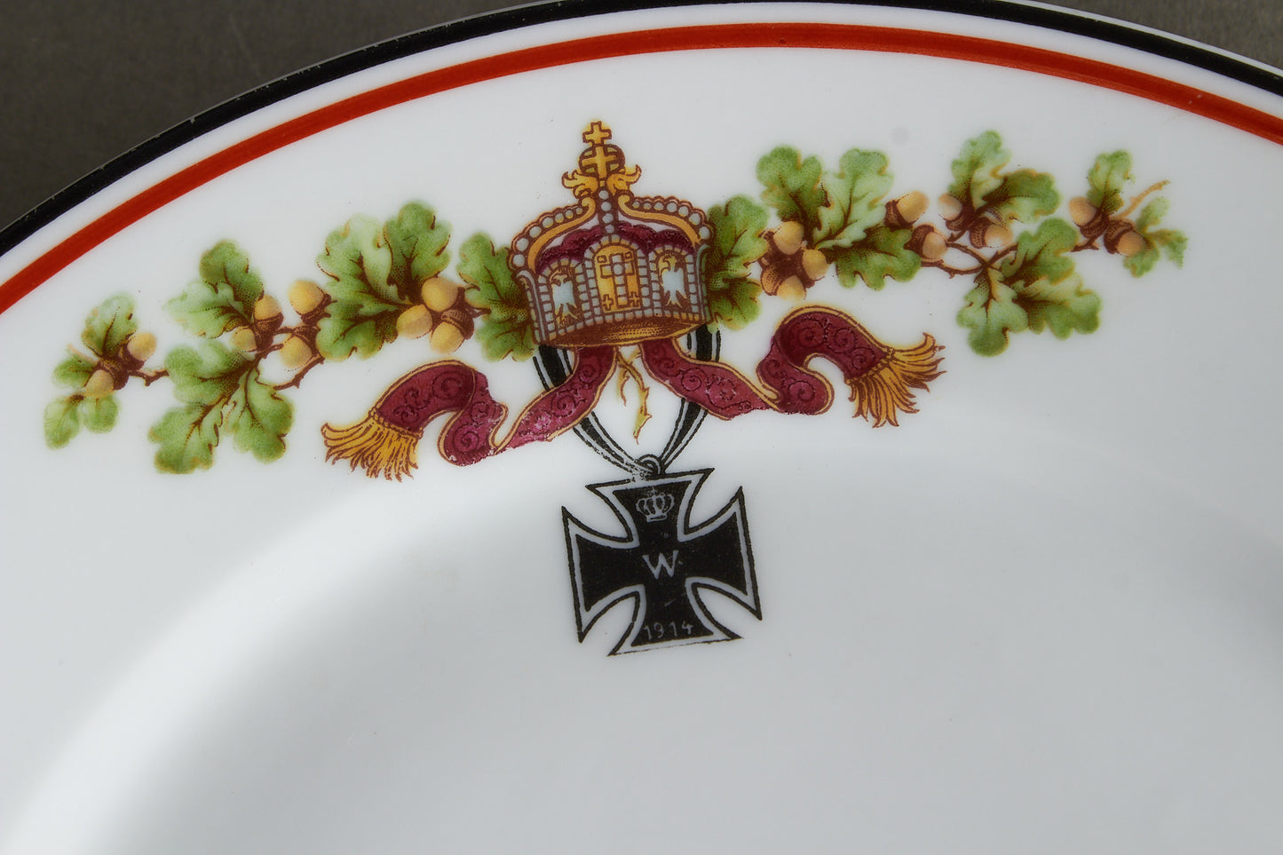 Matching set of "Patriotische Kaffeetasse & Teller" Commemorative Coffee Cup and Plate. Bright colors and no damages. Original.
