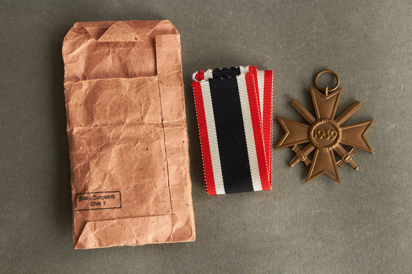 "Kriegsverdienstkreuz 2. Klasse" w. Swords. In envelope. Original.