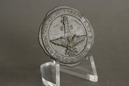 N.S.D.M.B. (Nationalsozialistischer Deutscher Marinebund) Tinnie. Repaired Needle. Original.