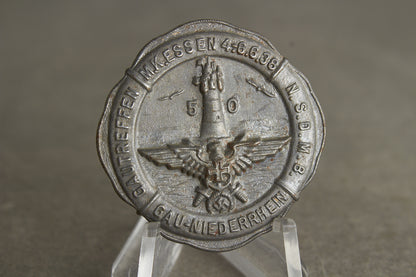 N.S.D.M.B. (Nationalsozialistischer Deutscher Marinebund) Tinnie. Repaired Needle. Original.