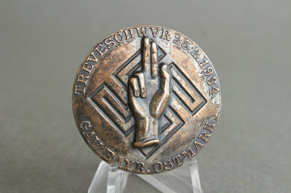 Early NSDAP "1934" Tinnie. Original.