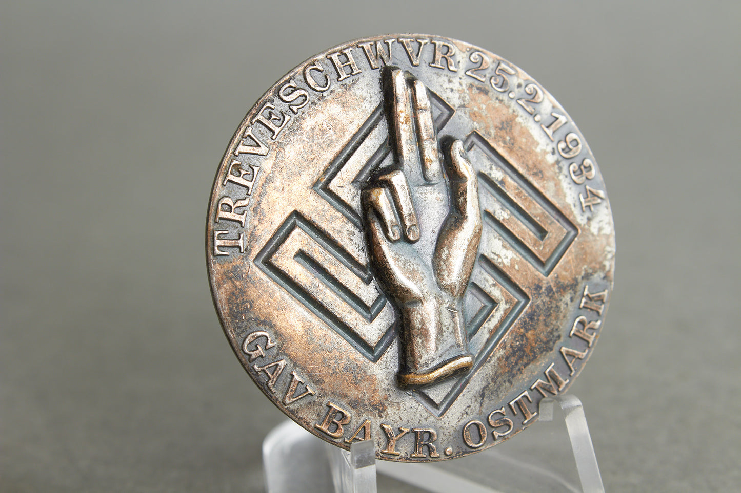 Early NSDAP "1934" Tinnie. Original.