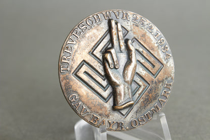 Early NSDAP "1934" Tinnie. Original.