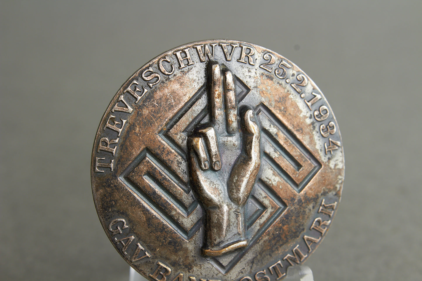 Early NSDAP "1934" Tinnie. Original.