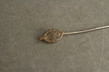 NSKOV (Nationalsozialistische Kriegsopferversorgung) Member pin. Maker marked "RZM 52". Original.