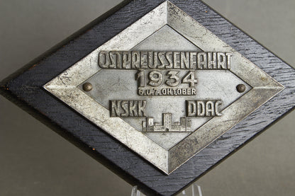 Early NSKK "Plakette" from 1934. Rare. Original.