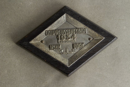 Early NSKK "Plakette" from 1934. Rare. Original.