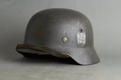 Wehrmacht M35 Single Decal Helmet. Original.
