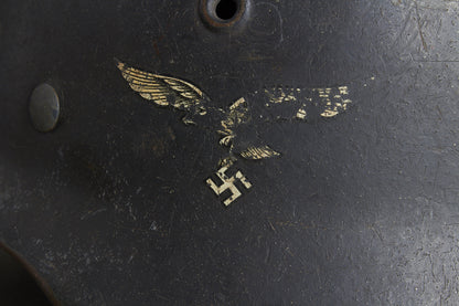 Luftwaffe M40 Single Decal Helmet. Original.