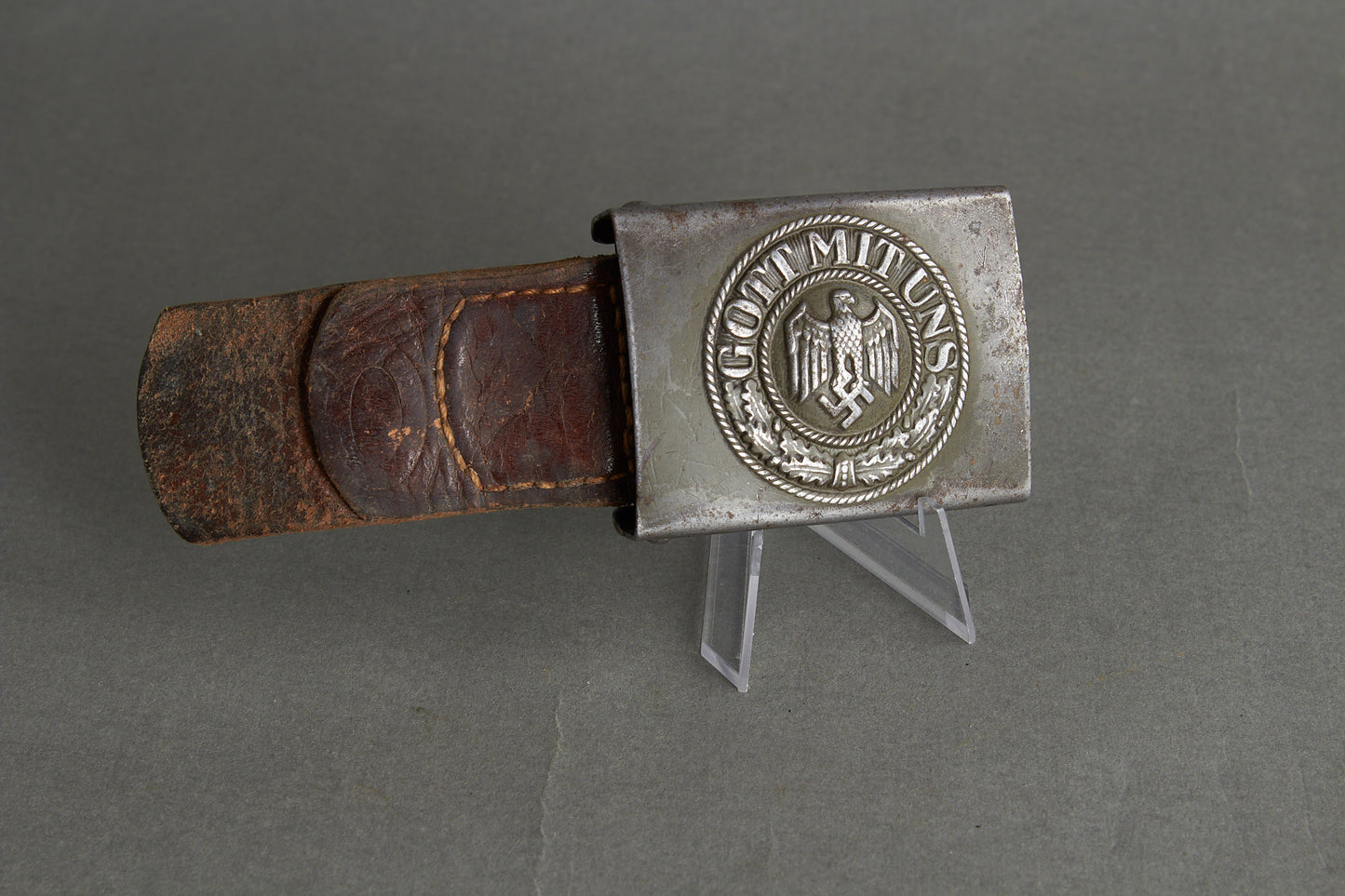 Wehrmacht Combat Belt Buckle. Maker marked "R.S.&S." Original.